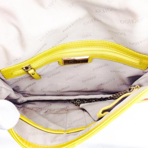 Botkier Clutch Acid Valentina Yellow Leather Bag - Picture 10 of 11